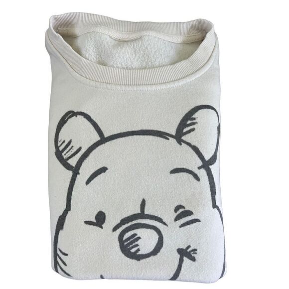 Disney Womens Sweatshirt Winnie The Pooh Size Large White & Gray - Picture 3 of 5